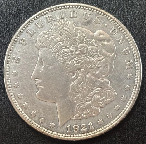 1921-D Morgan Dollar US $1 Coin 90% Silver AU