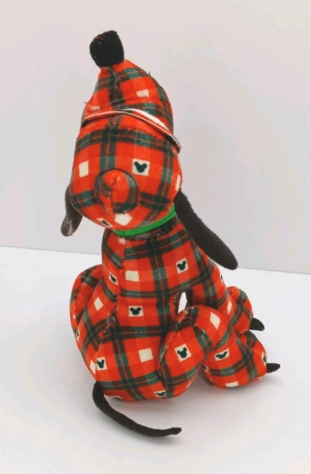 Disney 100 Year Retro Reimagined Plaid Pluto 7" Plush Stuffed Toy Mickey Mouse - Image 3 of 4