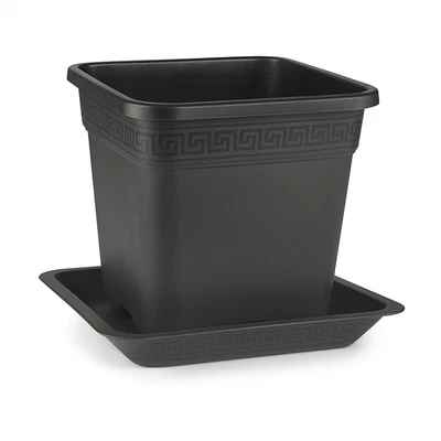 EASY ACT GMBH Vaso quadrato 30L (36 x 36 x 36 cm) con sottovaso vaso per piante fioriera coltivazione