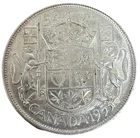 1953 50c Fifty Cents Silver Coin Canada Half Dollar KM# 53 Small Date