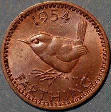 Great Britain Farthing 1954 George V KM# 867