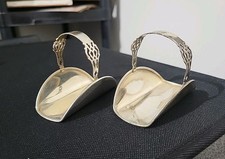 Rare Vintage LUNT Sterling Silver Set of 2 Chippendale Cigarette Baskets 