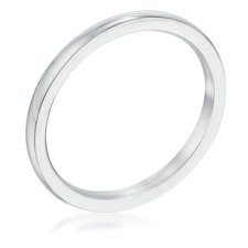 New 2 mm Stainless Steel Wedding Band 