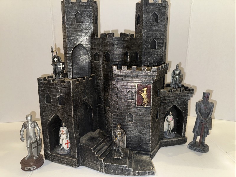 Ebros Castle Fortress Display Stand Figure For Miniature Knights 5 Incl.