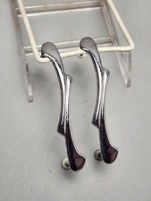 Vintage Chrome Cabinet Pulls Handles Mid Century Modern Drawer Dresser Hardware