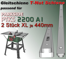 2x 440mm T-Nut Schiene, Gleitschiene PARKSIDE PTKS 2200 A1 kompatibel