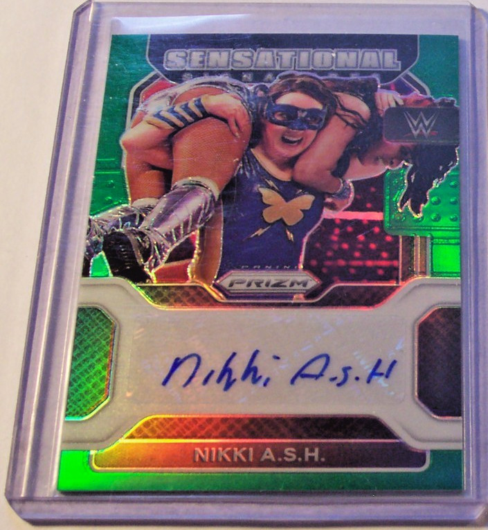 2022 WWE Panini Prizm Green Prizm Autograph Nikki A.S.H. Cross WWE NXT