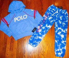 POLO RALPH LAUREN AUTHENTIC GIRLS BRAND NEW ORIGINAL SWEATSUIT Size M 8-10 NWT