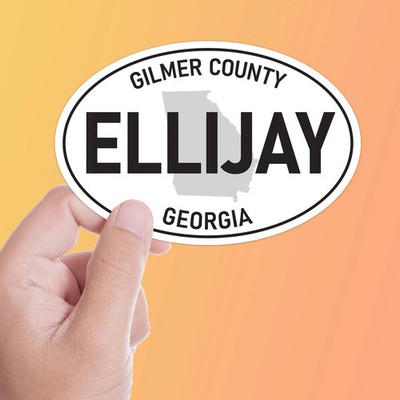 Ellijay Georgia White Oval Bumper Sticker