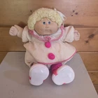 Cabbage Patch Girl Doll Blonde Hair Blue Eyes Dimple Vintage 1982 Pink Signature