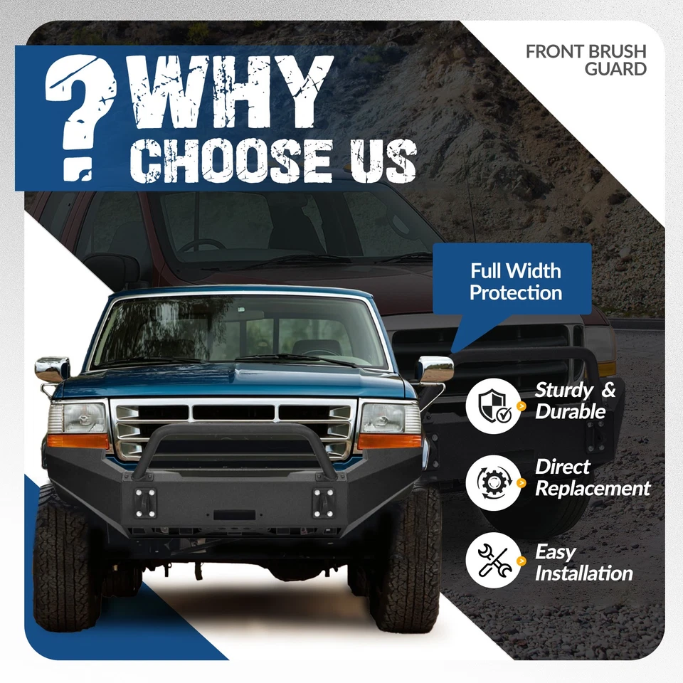 For Ford F-250 F-350 Super Duty 1999-2004 Steel Front Bumper Assembly - Image 3 of 4