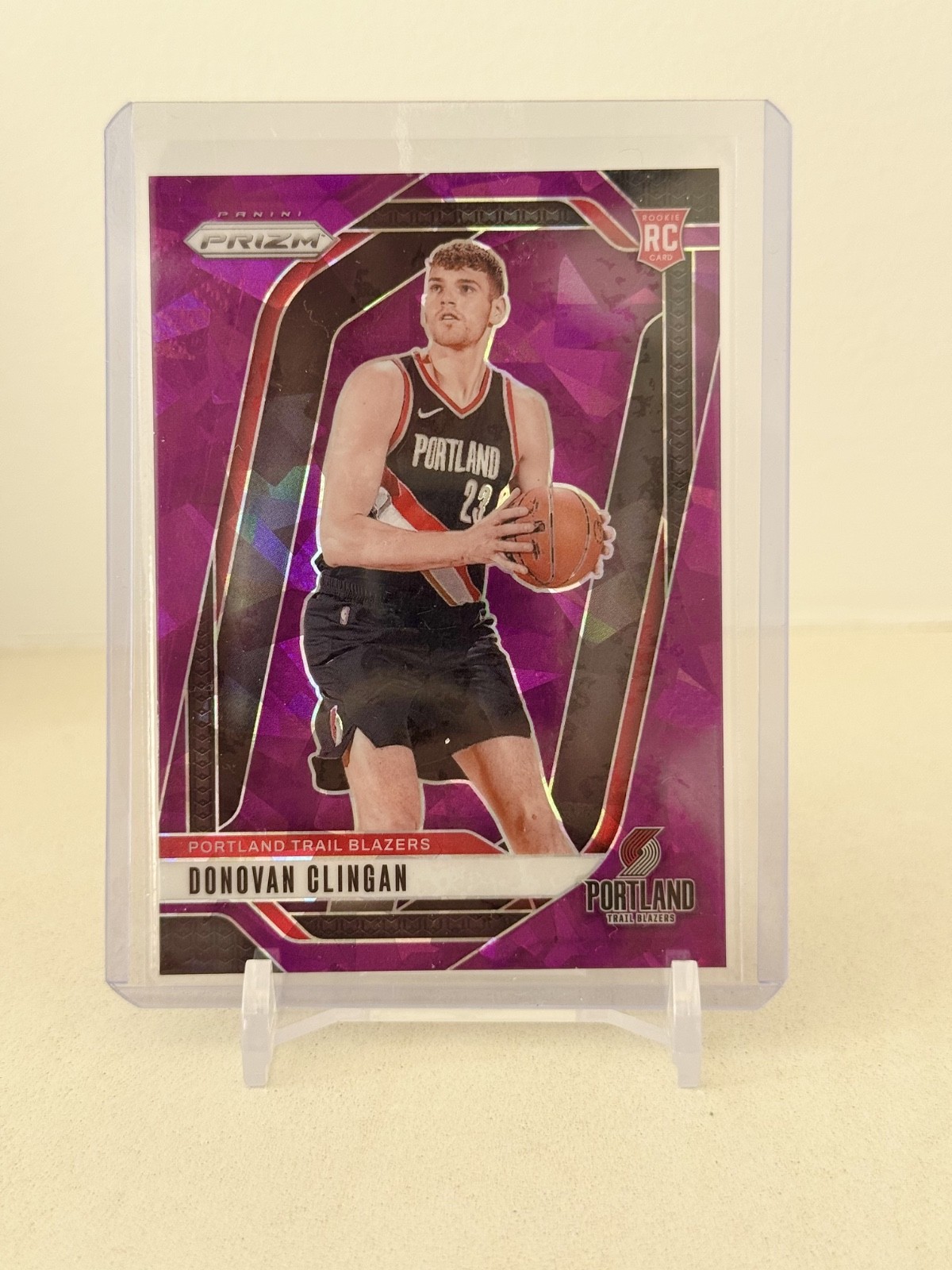 2024-25 Panini Prizm - Donovan Clingan #221 Purple Ice Prizm RC #099/149
