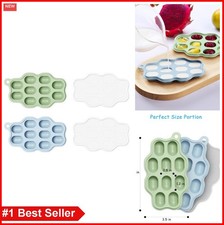 Baby Food Freezer Tray with Lid 2 Pack Silicone Storage Containers Breastmilk