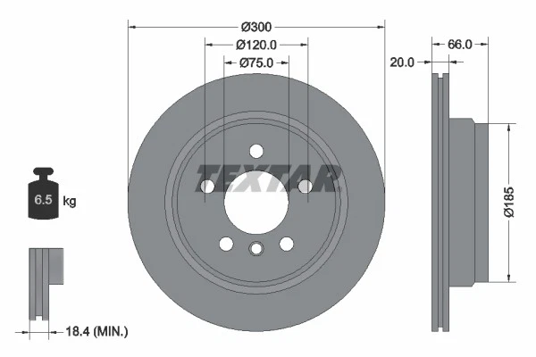 2x BRAKE DISC 92239703 FOR BMW B38 B15 C 1.5L 3cyl 3 SERIES N20B20C/B20DB 2.0L - Image 2 of 4