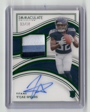 2023 IMMACULATE #137 TYJAE SPEARS RPA ROOKIE PATCH EMERALD /18