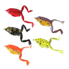 5 PCS Box Frog Lure, Topwater Fishing Lures, Soft Frog Lures Bait Hooks NEW