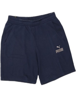 Puma Mens Sport Shorts Large Navy Blue Cotton AI19