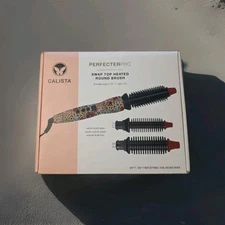 Calista Perfecter Pro Swap Top 3-in-1 Heated Round Brush with Pouch For All Hair