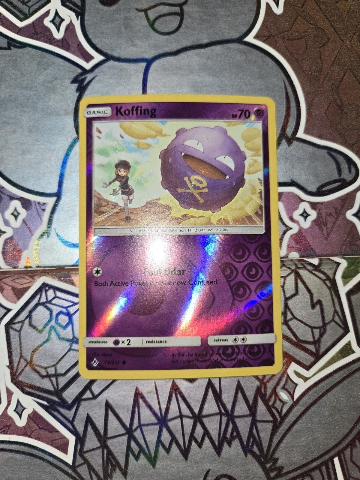 Pokemon TCG - KOFFING 73/214 - Reverse Holo  - Unbroken Bonds -  NM