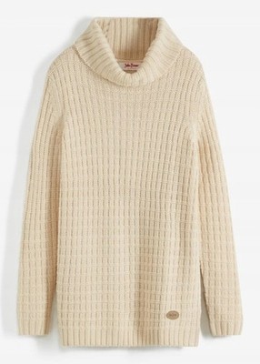 Strickpullover Gr. 36/38 Beige Damenpulli Rollkragen-Pullover Sweater Neu*