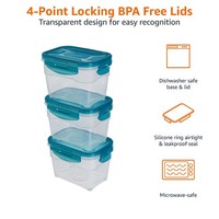 GefrierbehäLter Set Luftdicht Stapelbar Bpa-Frei Kunststoff 3X1L Mikrowellenfest