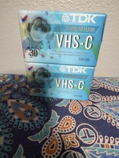 Lot Of 2 TDK E-HG Extra High Grade TC-30 Blank Camcorder Cassette Tapes