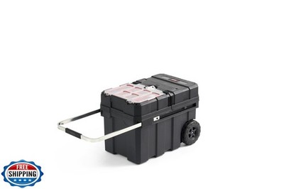 Keter Masterloader Resin Rolling Tool Box with Locking System and