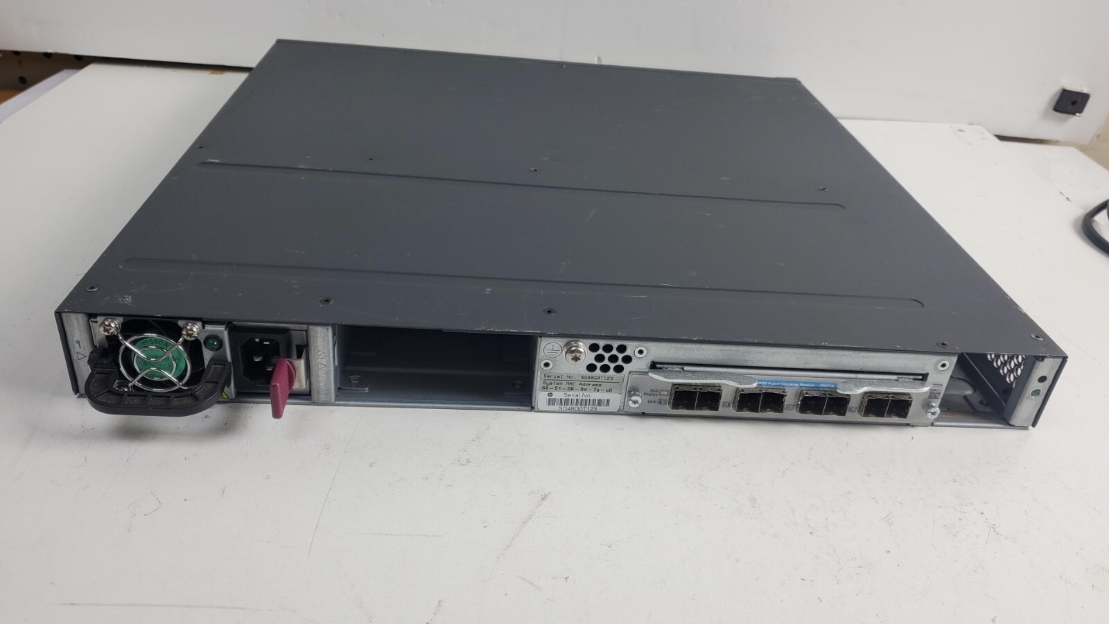 HP E3800 48G4SFP+ 48Port Gigabit Switch J9574A w/1 power