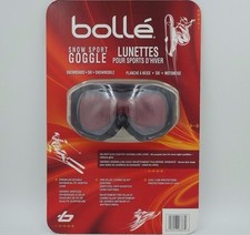 Bolle Snow Ski Sport Goggle Silver Gun Coated Vermillion Lens UVA UVB 400 NIB