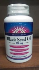 Black Seed Oil Heritage Store 650mg 90 Veg Capsules