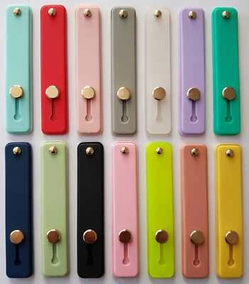 Mobile phone Hand Band Silicone Finger Strap Push Pull Phone Holder Grip Stand