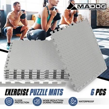 6/12/18/24/72/96PCS Exercise Mat Floor Tiles Interlocking Puzzle Workout EVA Mat