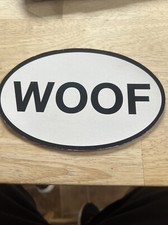  Oval Car Magnet Woof Magnetic Bumper Sticker