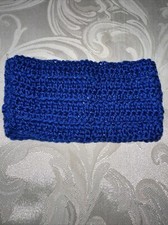 HANDMADE Headband Style - Crochet Blue Glitzy Ear warmer.