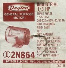 Dayton Motor-NOS 1/3 HP 3-Phase
