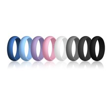 AERA Women's Silicone Wedding Ring Band Best Quality Rubber Active Ring Size 8
