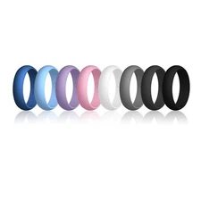 AERA Women's Silicone Wedding Ring Band Best Quality Rubber Active Ring Size 8