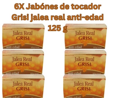 6 X Jabónes de tocador Grisi jalea real anti-edad 125 g