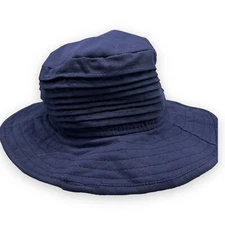 Importina Bucket Blue Pleated Hat Hong Kong Great Condition