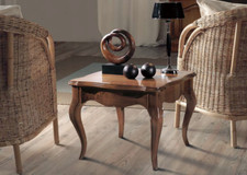 TAVOLINO DA SALOTTO QUADRATO IN LEGNO MASSELLO LACCATO O TINTO LEGNO FE1718