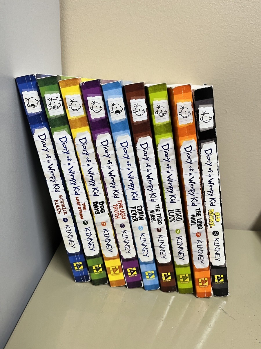 Lot of 9 Diary of a Wimpy Kid Paperback Books 2-10 Jeff Kinney