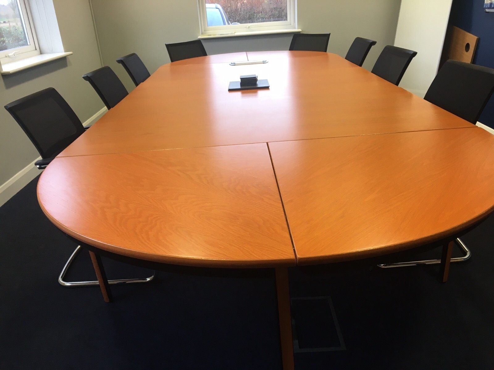 Large Meeting Boardroom Table with Chairs eBay