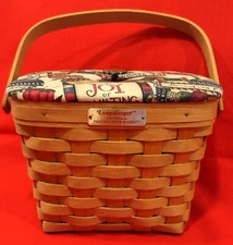 Longaberger 1997 Quilters' Dresden Tour Basket, Protector, Signatures