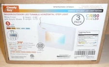 Cloudy Bay 120V Dimmable LED Step Light,3000K 4.75"-3pack White Color
