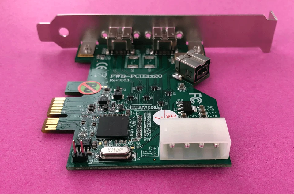 3-Port Firewire 800 IEEE-1394b PCI Express FWB-PCIE1x20 Frame Grabber Image 1394 - Image 3 of 4