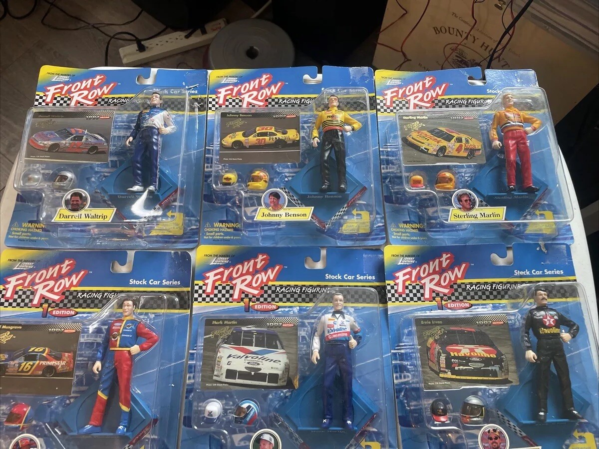 SET 6 figurine da corsa Nascar prima fila 1997 Benson Martin Waltrip Irvan