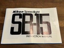 Nikon SB-15 Speedlight Camera Flash Instruction Manual / User Guide