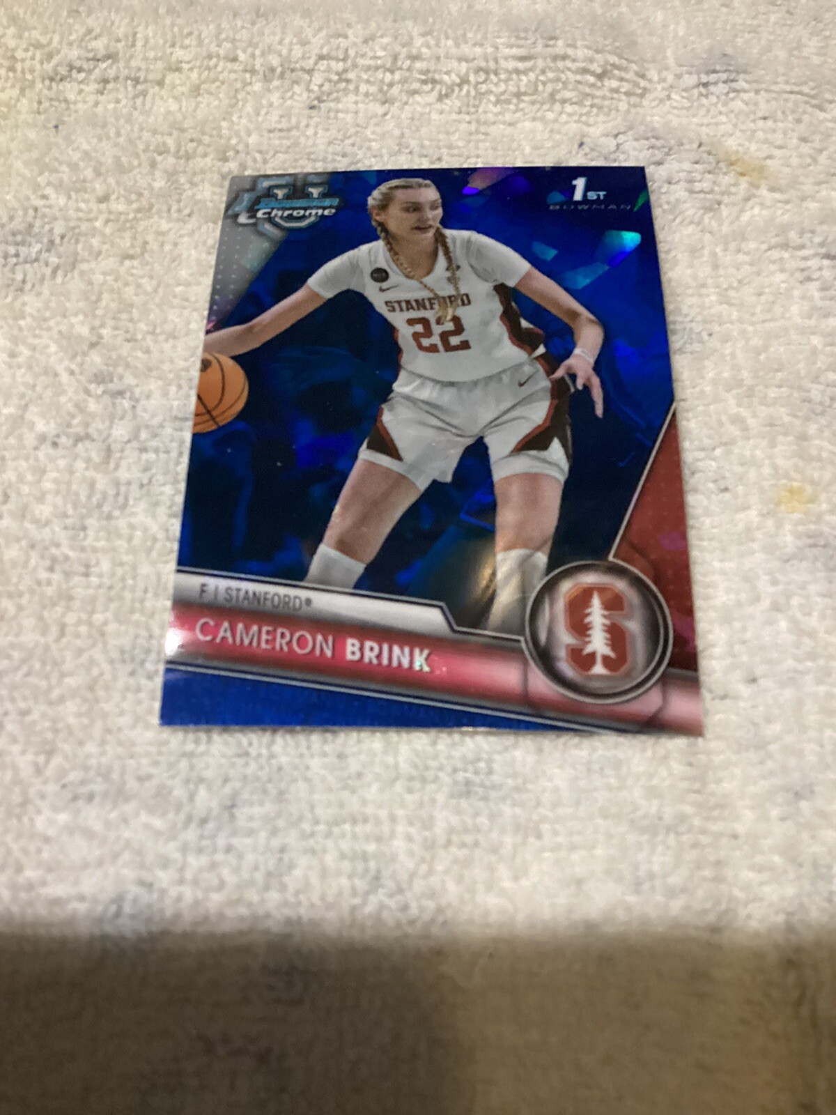 CAMERON BRINK 2023-24 BOWMAN CHROME U SAPPHIRE #75 RC STANFORD CARDINALS