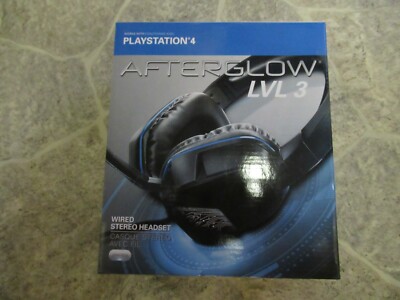 AFTERGLOW LVL 3 STEREO Wired Headset OVP PS4 PDP Gaming schwarz