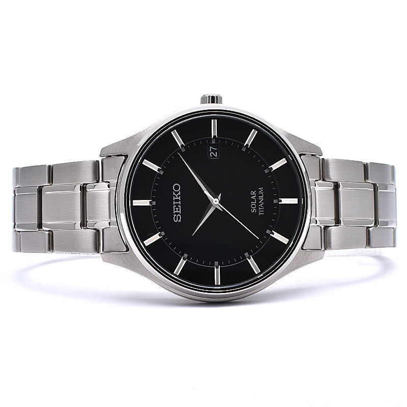 SEIKO SELECTION SBPX103 Titanium Solar Analog Watch Black Dial